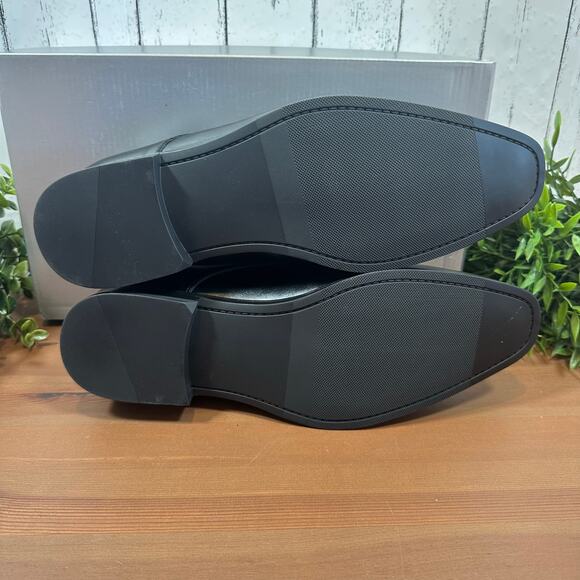 Perry Ellis Portfolio Black Leather Oxfords Shoes Size 12 - Picture 8 of 8